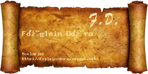 Föglein Dóra névjegykártya