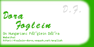 dora foglein business card